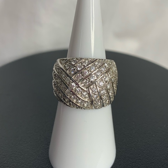 Sterling Silver Cluster Ring for Women ATI 925 - Picture 1 of 10